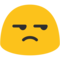 Unamused Face emoji on Google